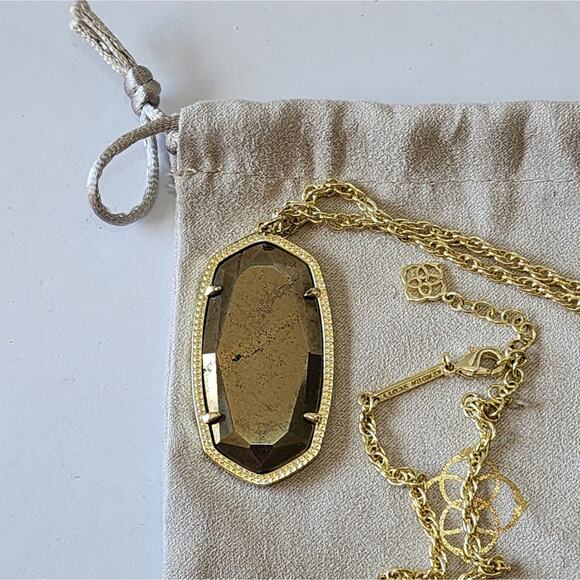 KENDRA SCOTT PYRITE AND GOLD RAE NECKLACE - Picture 6 of 9